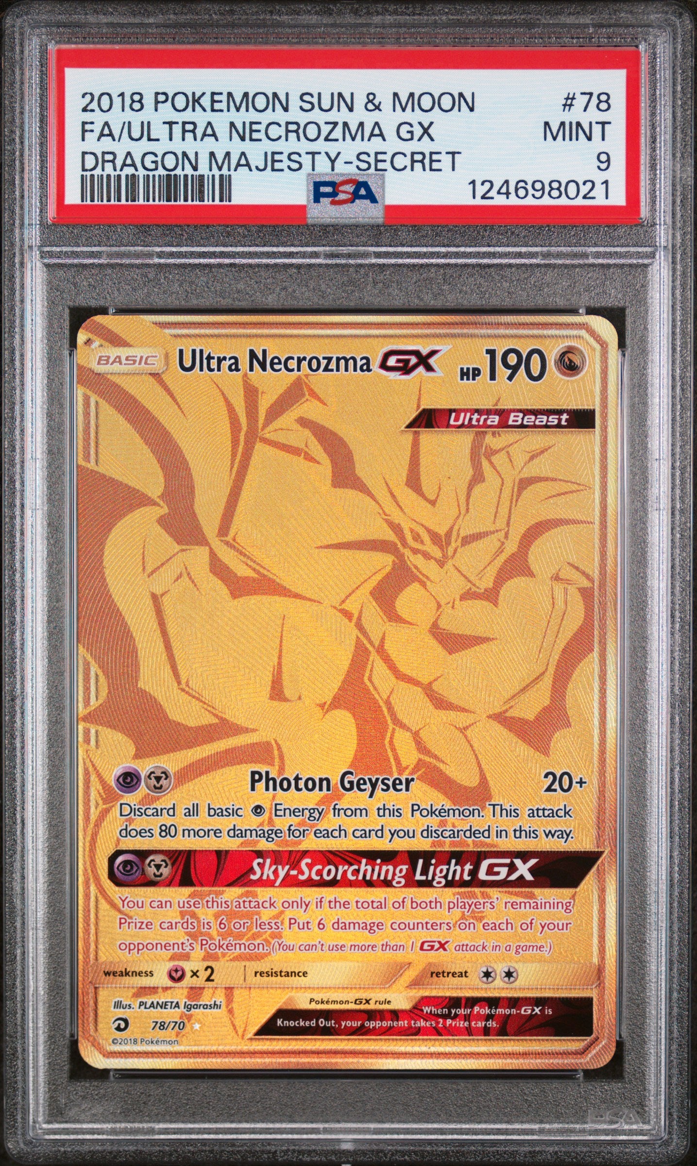 PSA 9 - Ultra Necrozma GX 78