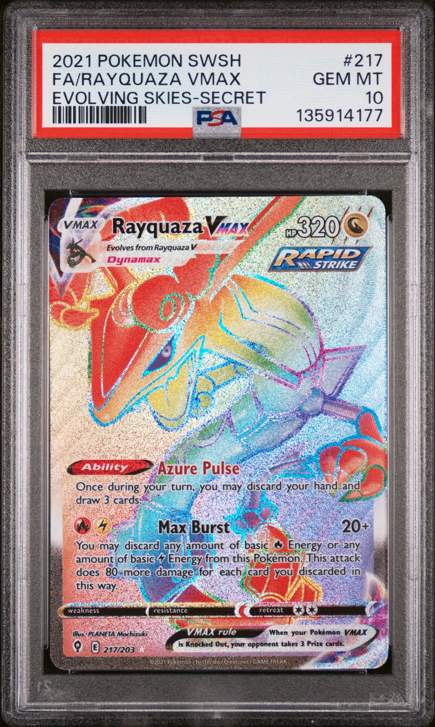 PSA 10 - Rayquaza Vmax #217