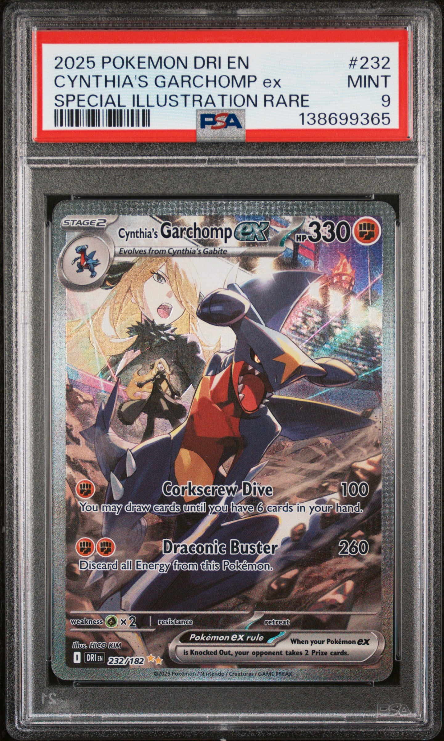 PSA 9 - CYNTHIA'S GARCHOMP ex SPECIAL ILLUSTRATION RARE #232