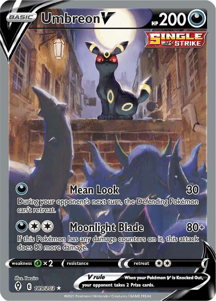 PKMN Singles - Umbreon V Alt Art - 189/203