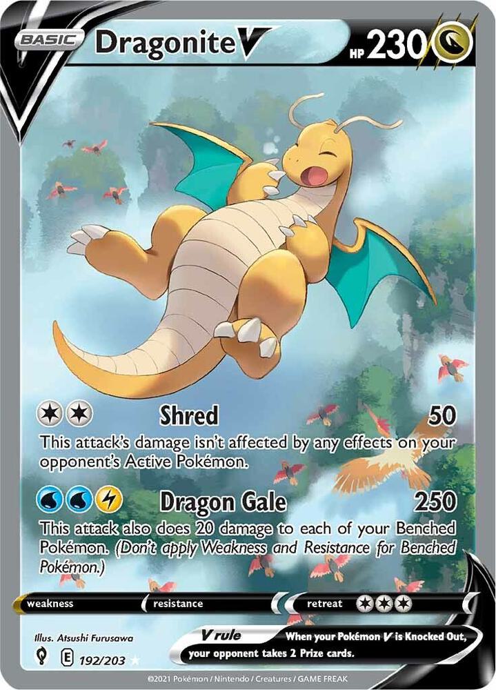 PKMN Singles - Dragonite V Alt Art 192/203