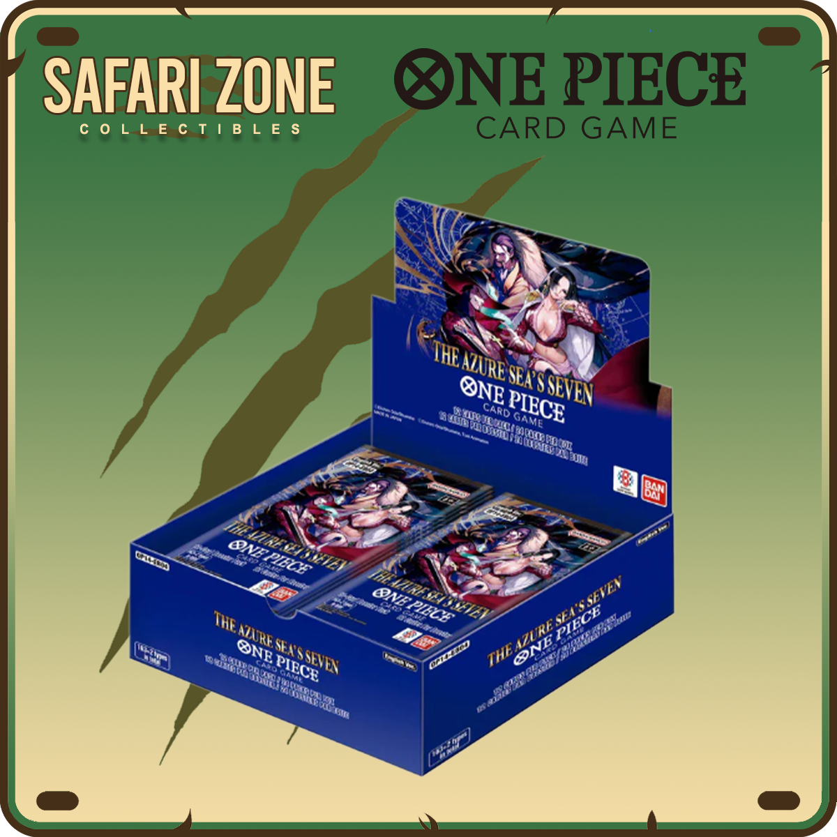 One Piece TCG: OP-14 The Azure Sea's Seven Booster Box Safari Zone Collectibles One Piece TCG: OP-14 The Azure Sea's Seven Booster Box Safari Zone Collectibles
