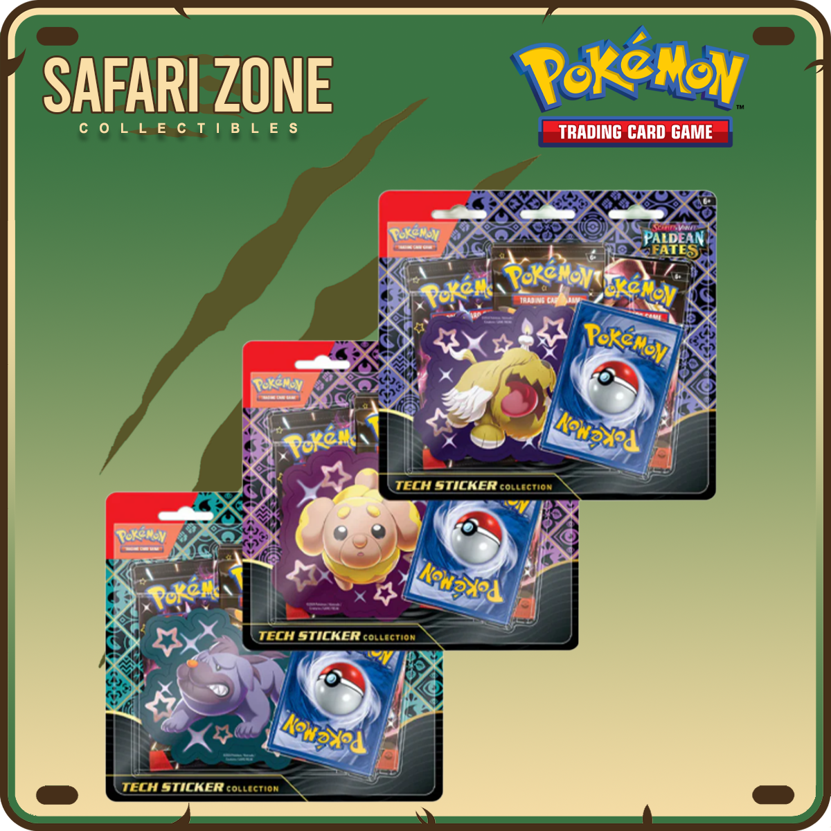 Pokemon TCG: Paldean Fates Tech Stickers Set