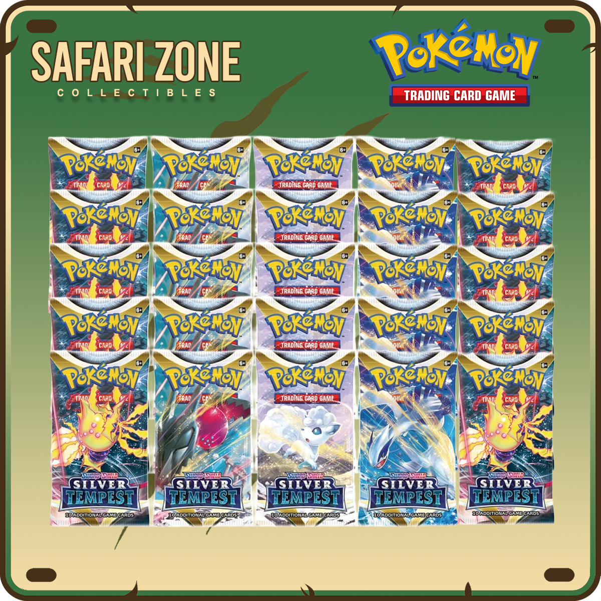 Pokemon TCG: Silver Tempest 25ct Loose Pack Lot – Safari Zone