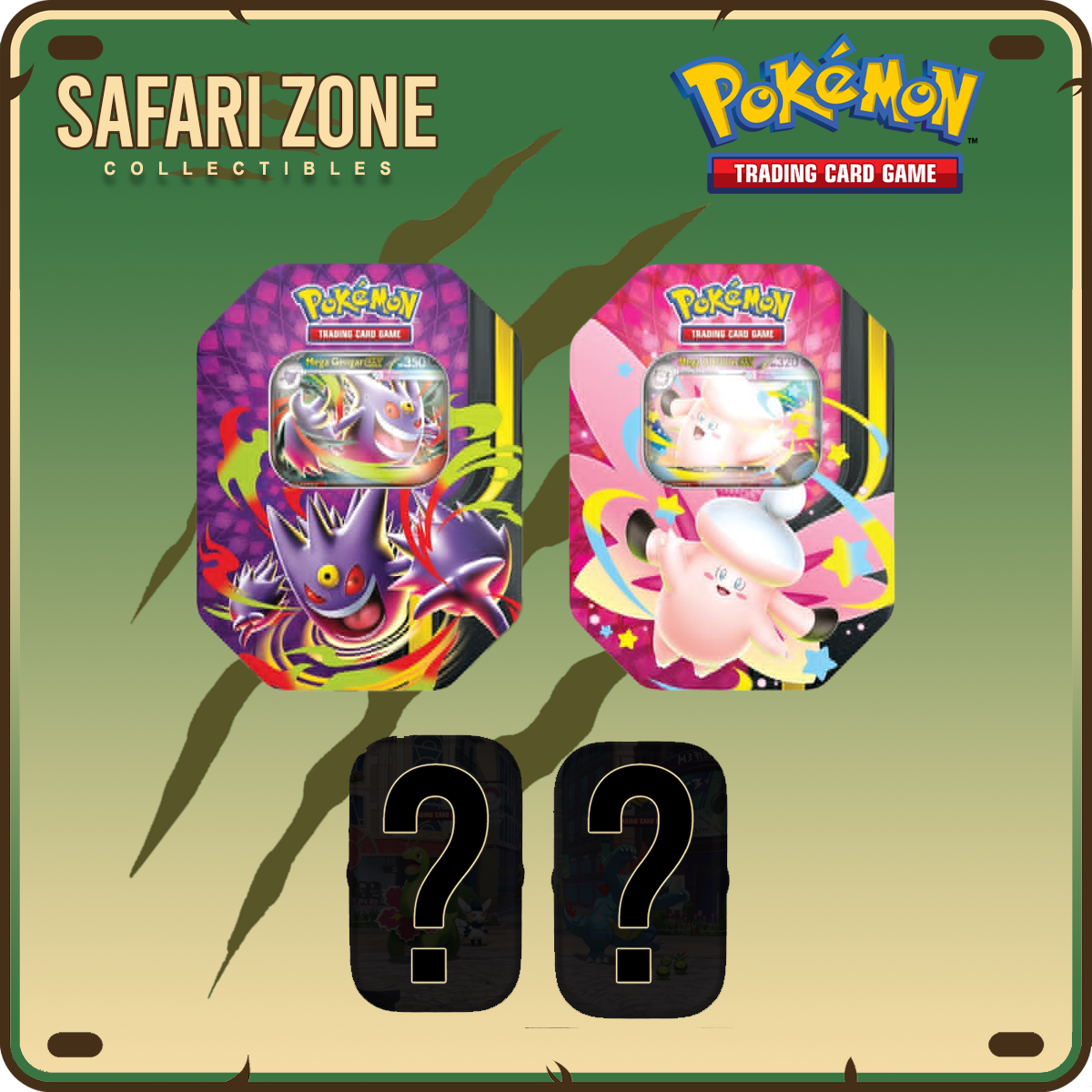 Pokemon: Mega Moonlit Tin Set & 2 random Lumioise Mini tins