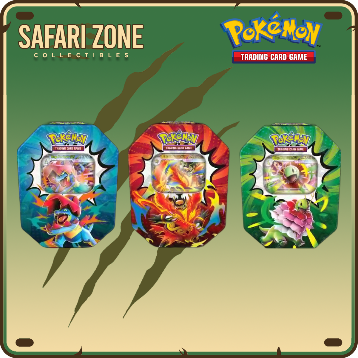 Pokemon TCG: 2.5 Ascended Heroes Mega ex TIN Set (one of each)
