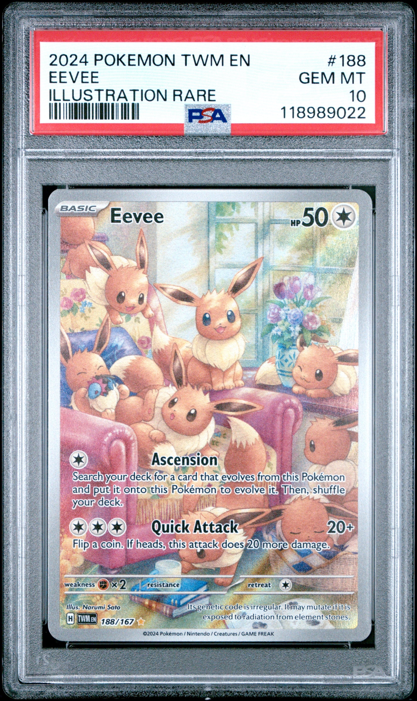 PSA 10 - Eevee #188