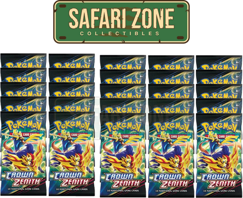 Pokemon Loose Packs: 25 Count Crown Zenith Packs