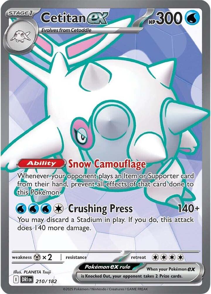 PKMN Singles - Cetitan ex - 210/182