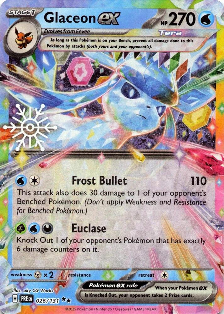PKMN Singles - Glaceon ex - 026/131 (Holiday Calendar)