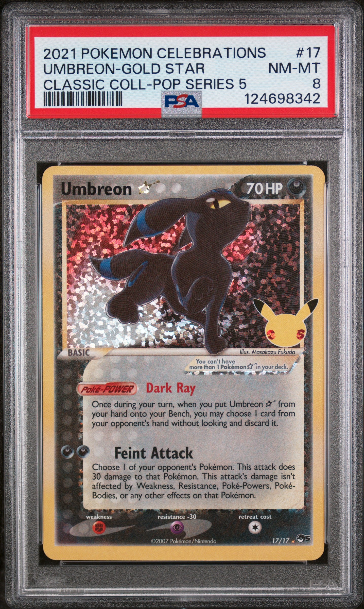 PSA 8 - Umbreon Gold Star Classic Collection 17
