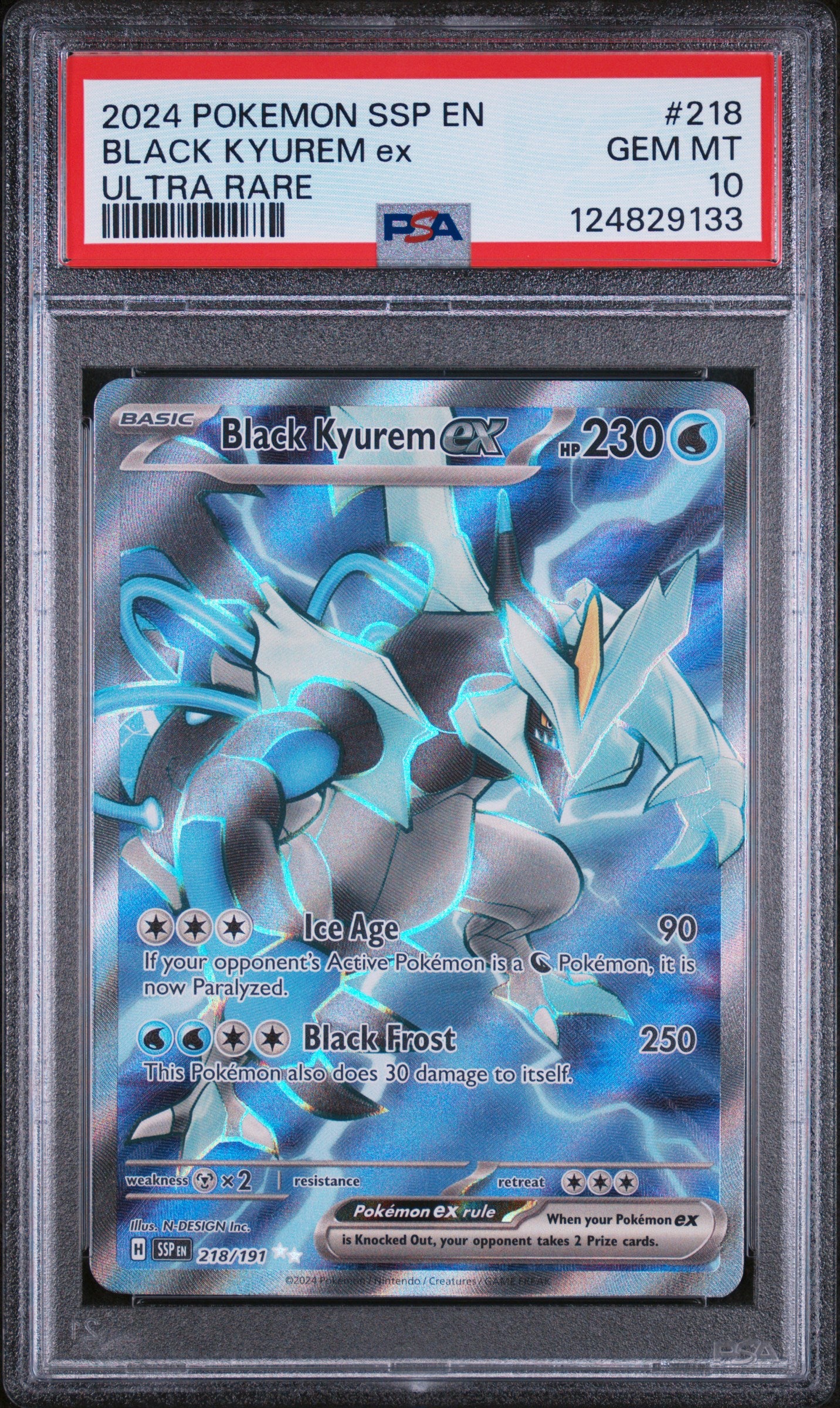 PSA 10 - Black Kyurem ex 218