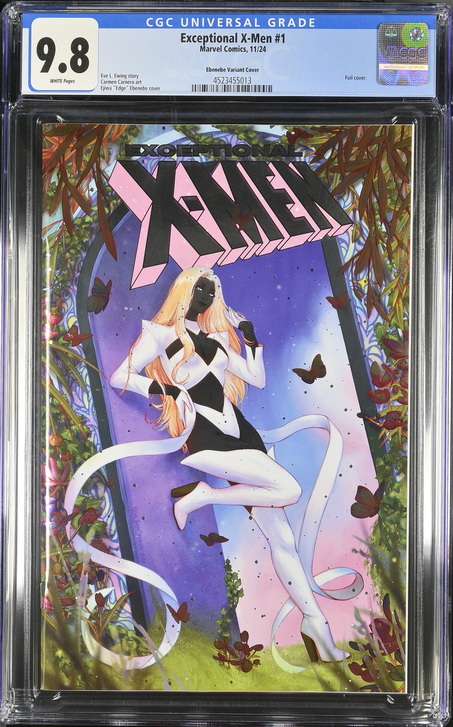 CGC Graded Comics: 9.8 Exceptional X-Men - Ejiwa "Edge" Ebenebe cover Foil cover.