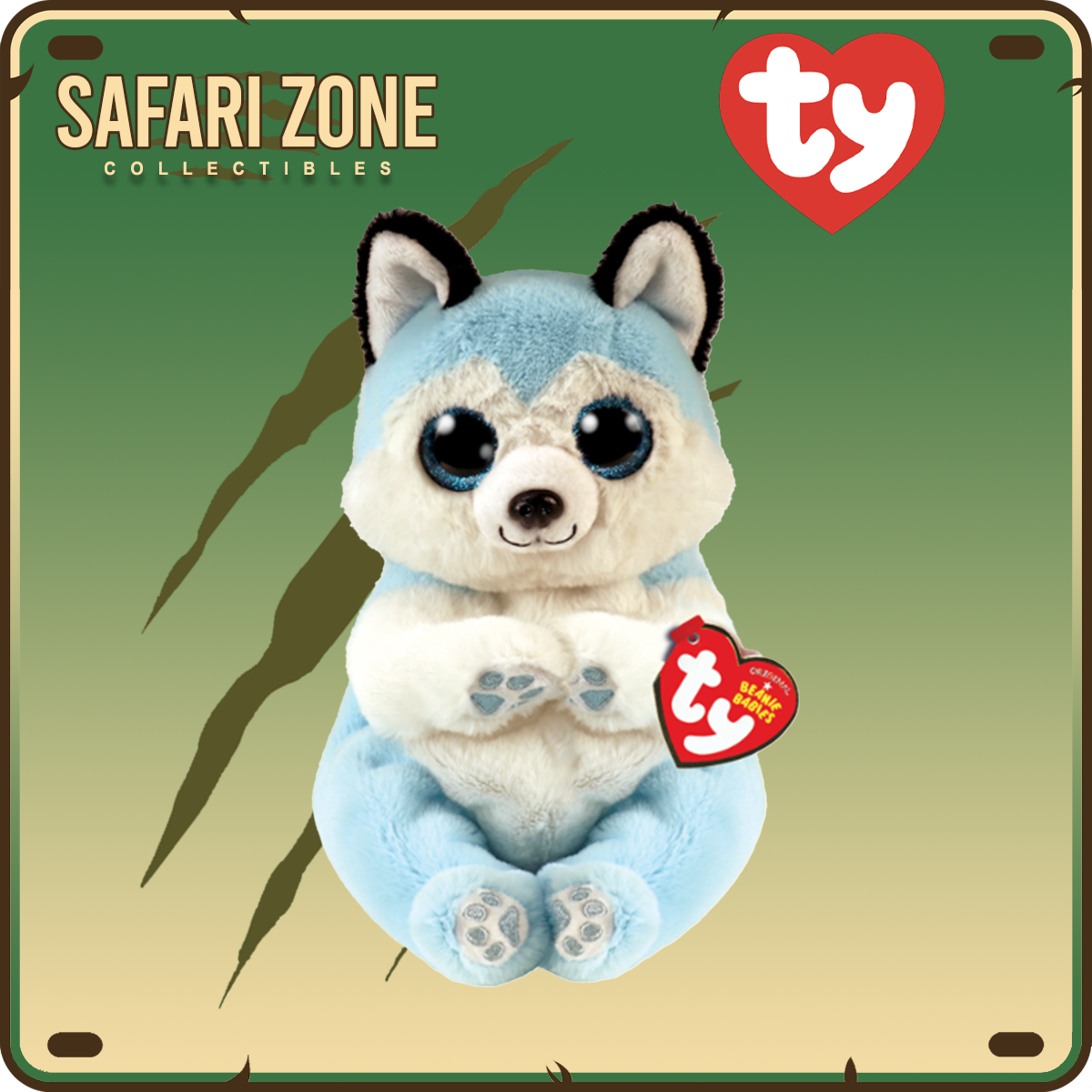 TY Beanie Babies - Thunder Blue Husky