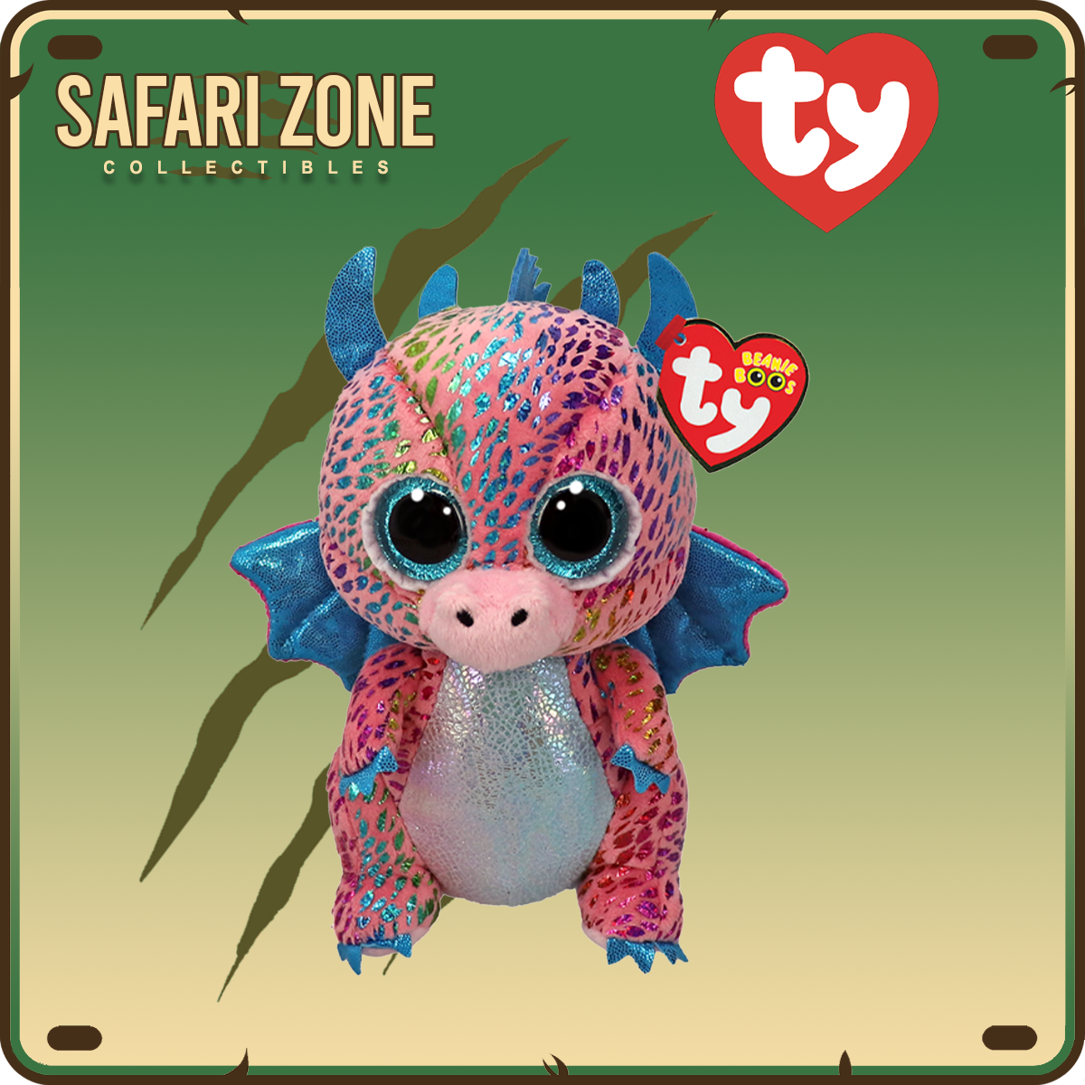 TY Beanie Babies - Flint Baby Dragon