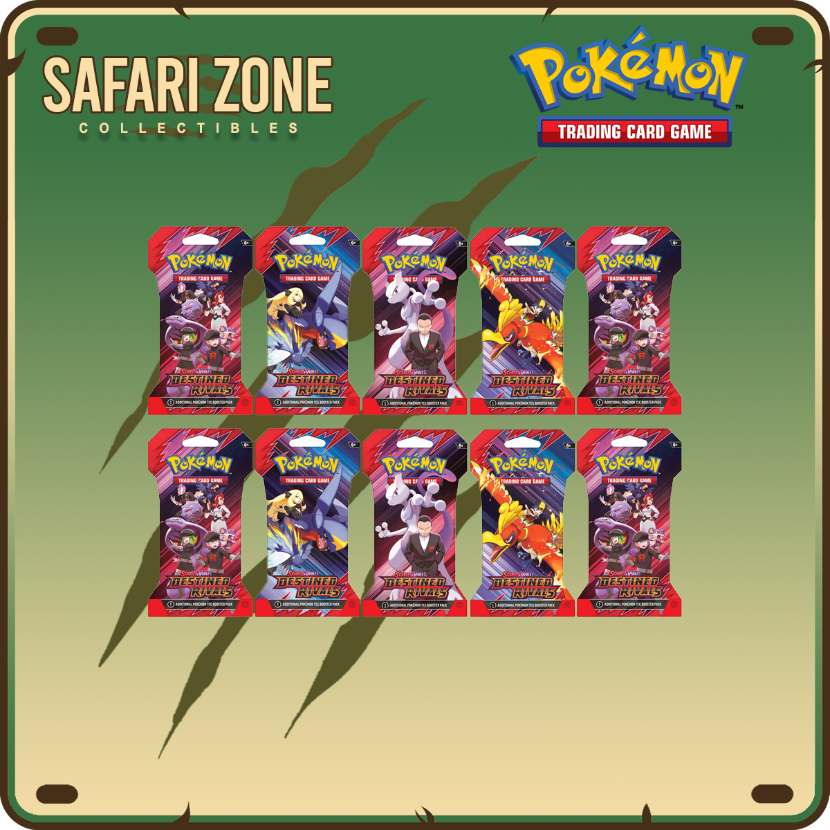 Pokemon: SV10 Destined Rivals Sleeved Booster Pack 10ct Lot