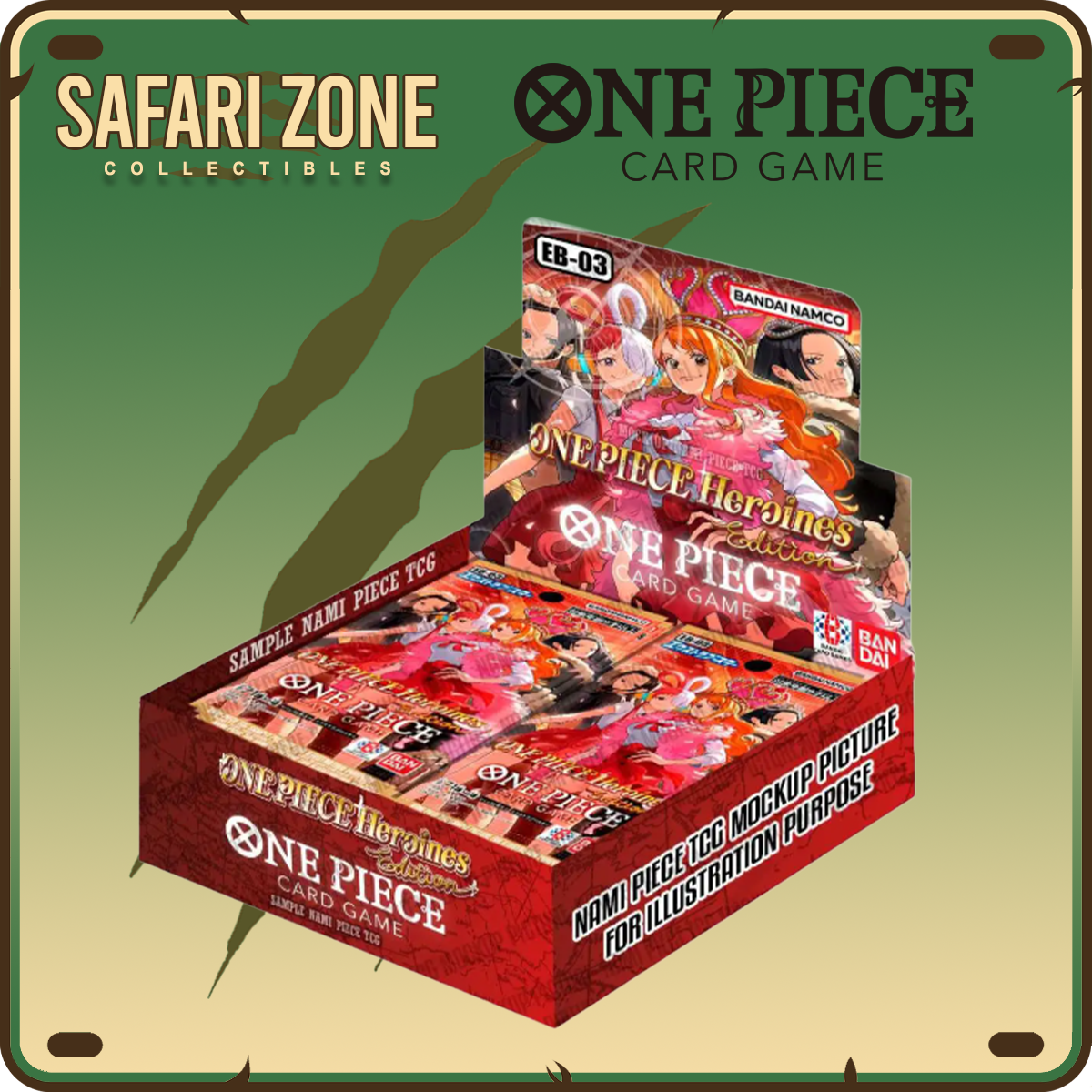 One Piece TCG: (EB-03) Heroines Edition Booster Box – Safari Zone One Piece TCG: (EB-03) Heroines Edition Booster Box – Safari Zone
