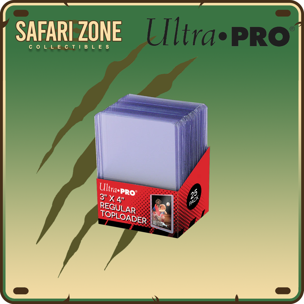 Ultra pro: Toploader 25 count pack - 3X4 Regular (Limit 10 packs)