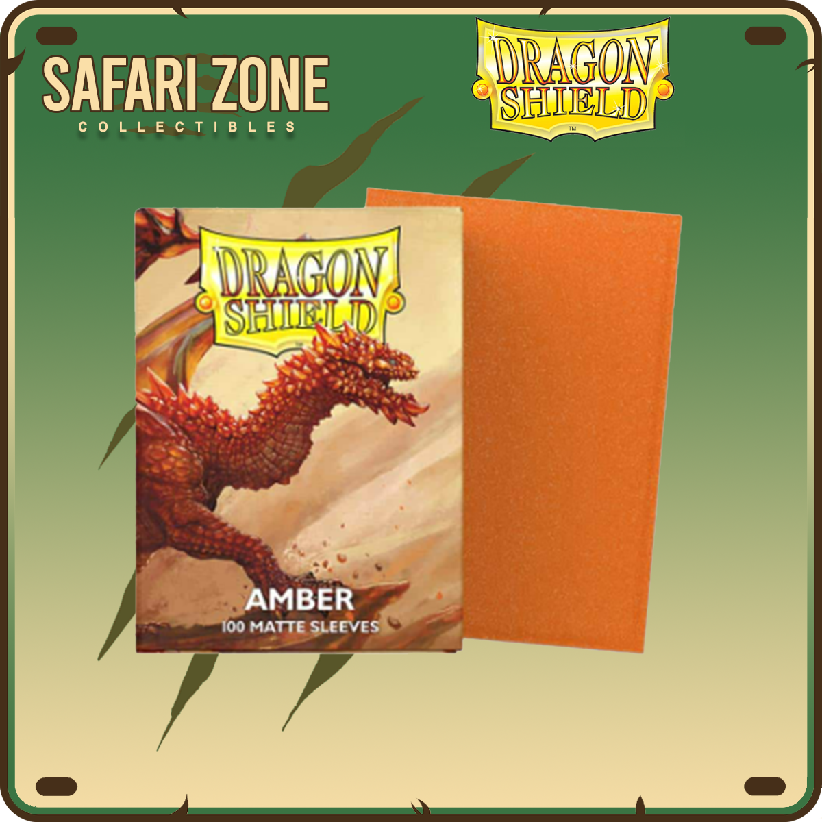 Dragon Shield: Standard Size Sleeves 100 count Matte - Amber