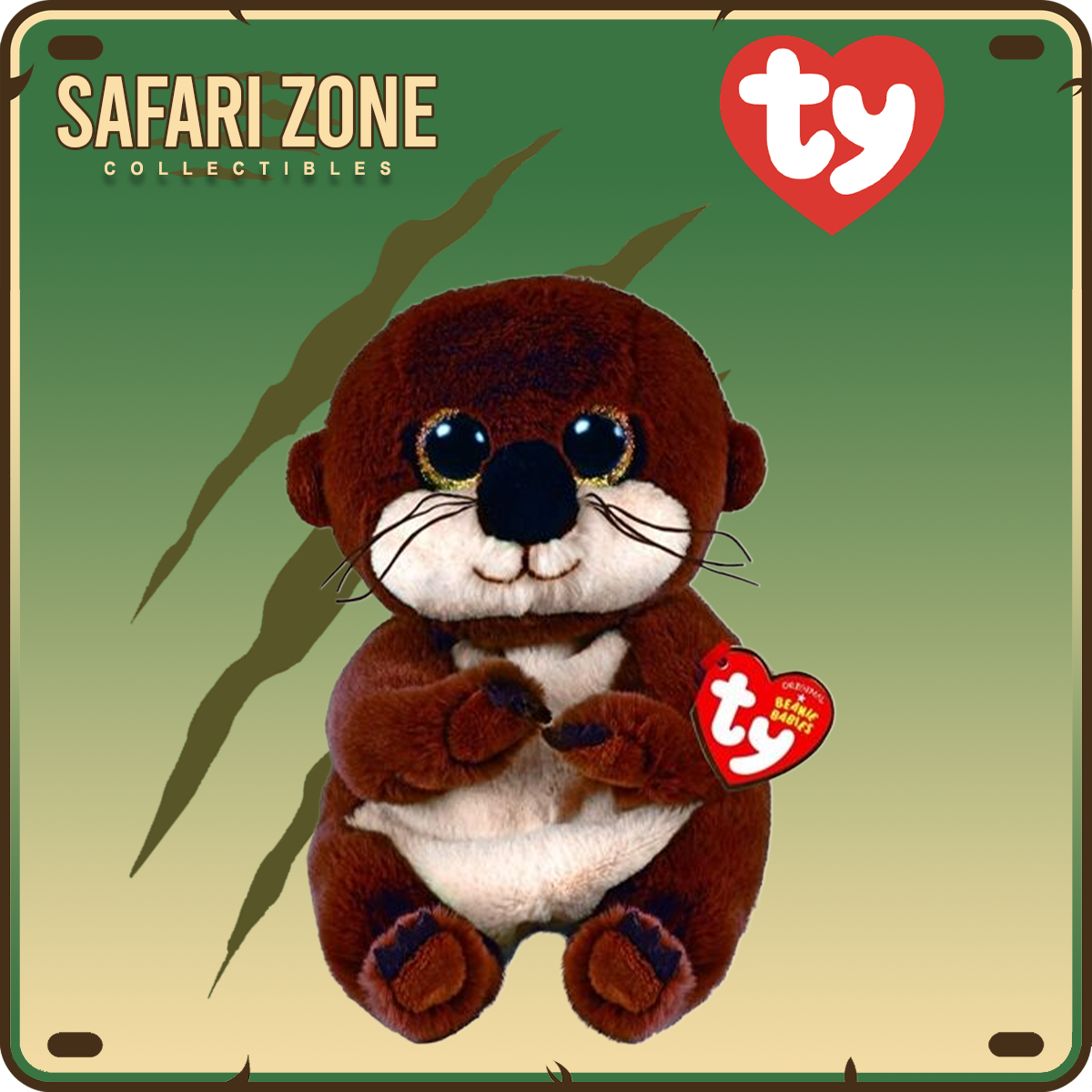 TY Beanie Babies - Mitch - Brown Otter