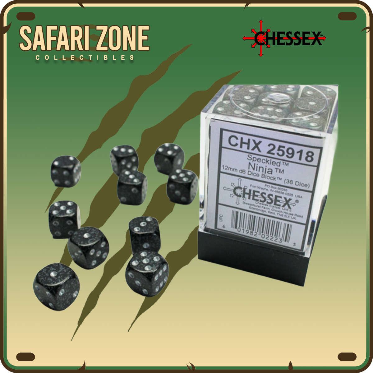 Chessex Dice - 12mm - Speckled - Ninja