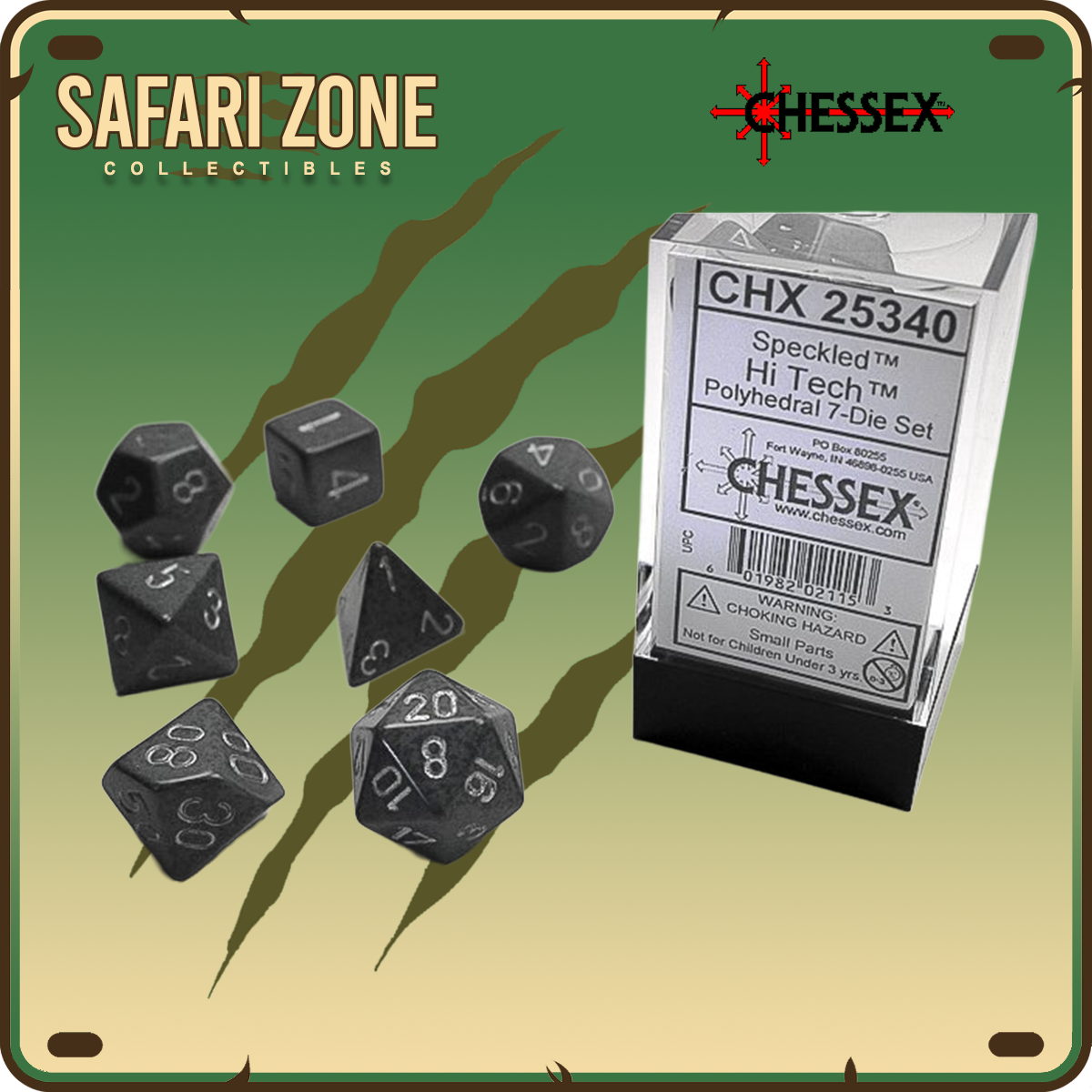 Chessex Dice - 7 Die Set - Speckled - Hi-Tech