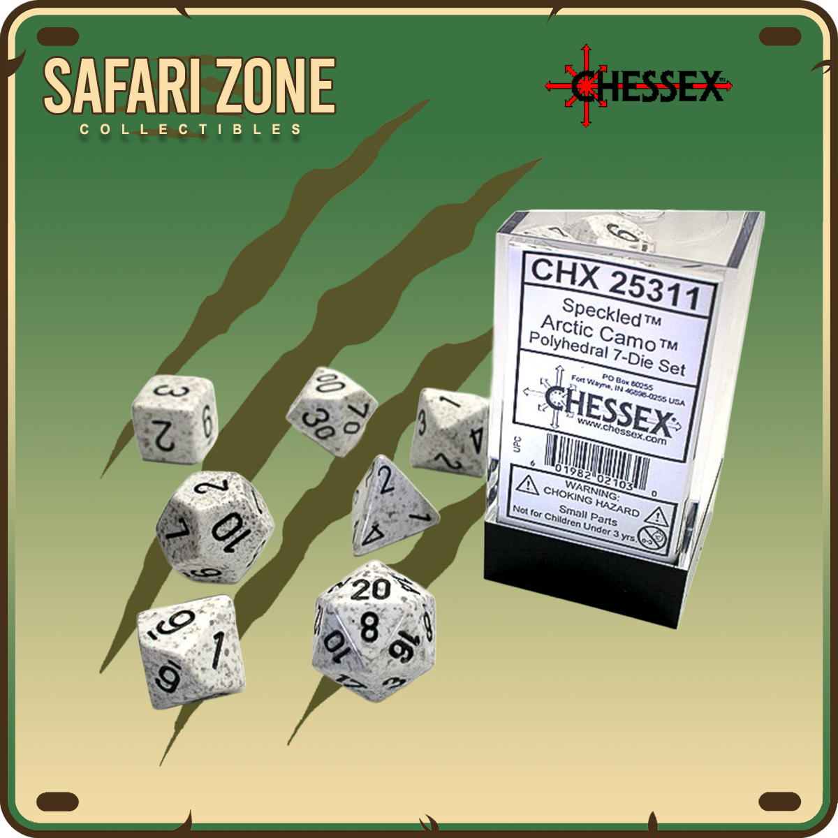 Chessex Dice - 7 Die Set - Speckled - Arctic Camo