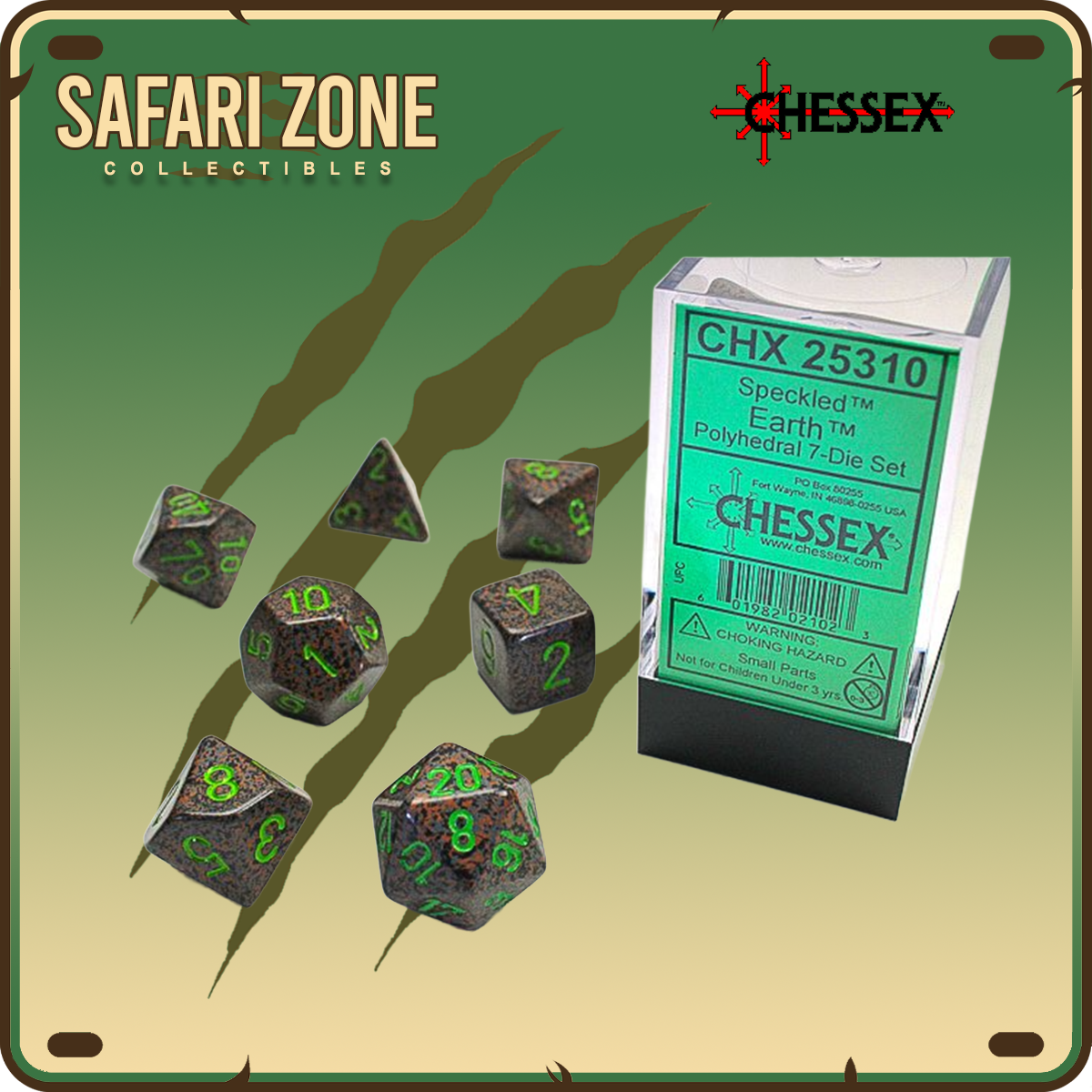 Chessex Dice - 7 Die Set - Speckled - Earth