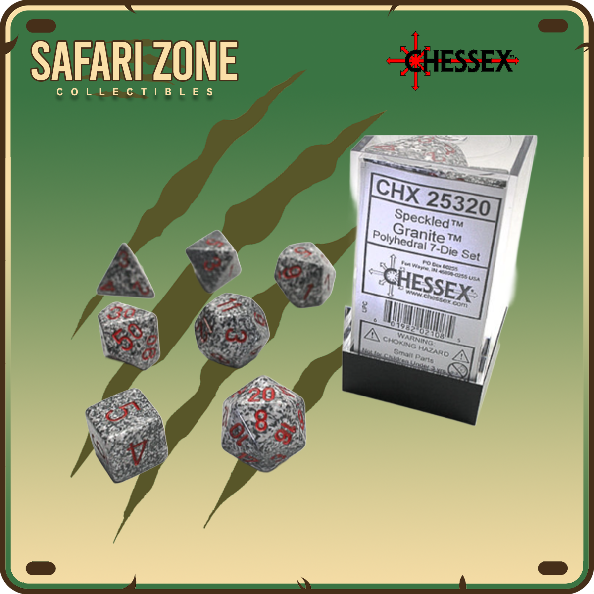 Chessex Dice - 7 Die Set - Speckled - Granite