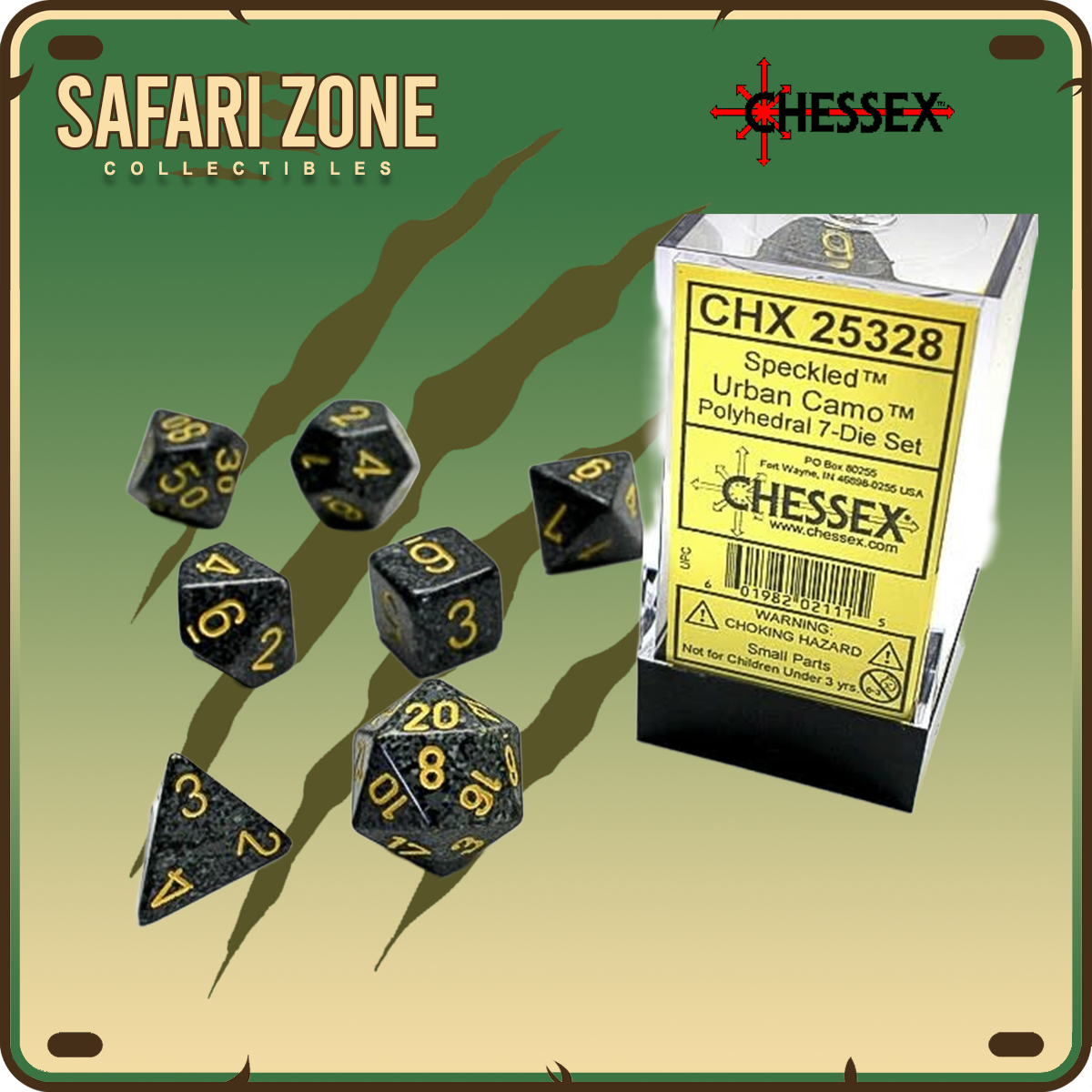 Chessex Dice - 7 Die Set - Speckled - Camo