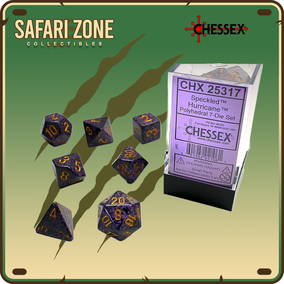 Chessex Dice - 7 Die Set - Speckled - Hurricane