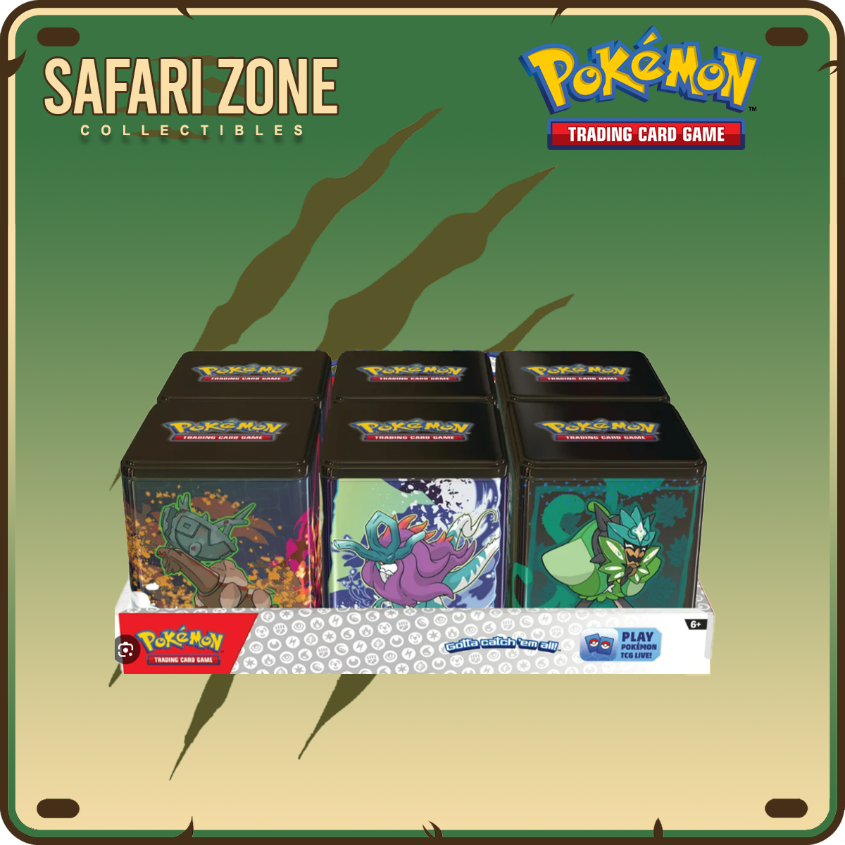 Pokemon TCG: 2025 Q1 Stacking Tins Display
