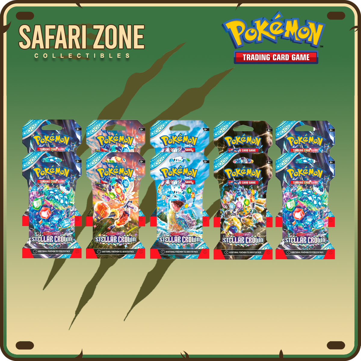 PKMN Loose Sleeved Pack - SV07 Stellar Crown Sleeved Booster Pack 10 count
