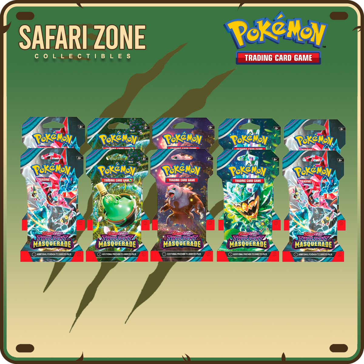PKMN Loose Sleeved Pack - SV06 Twilight Masquerade 10 count Sleeved Booster Pack