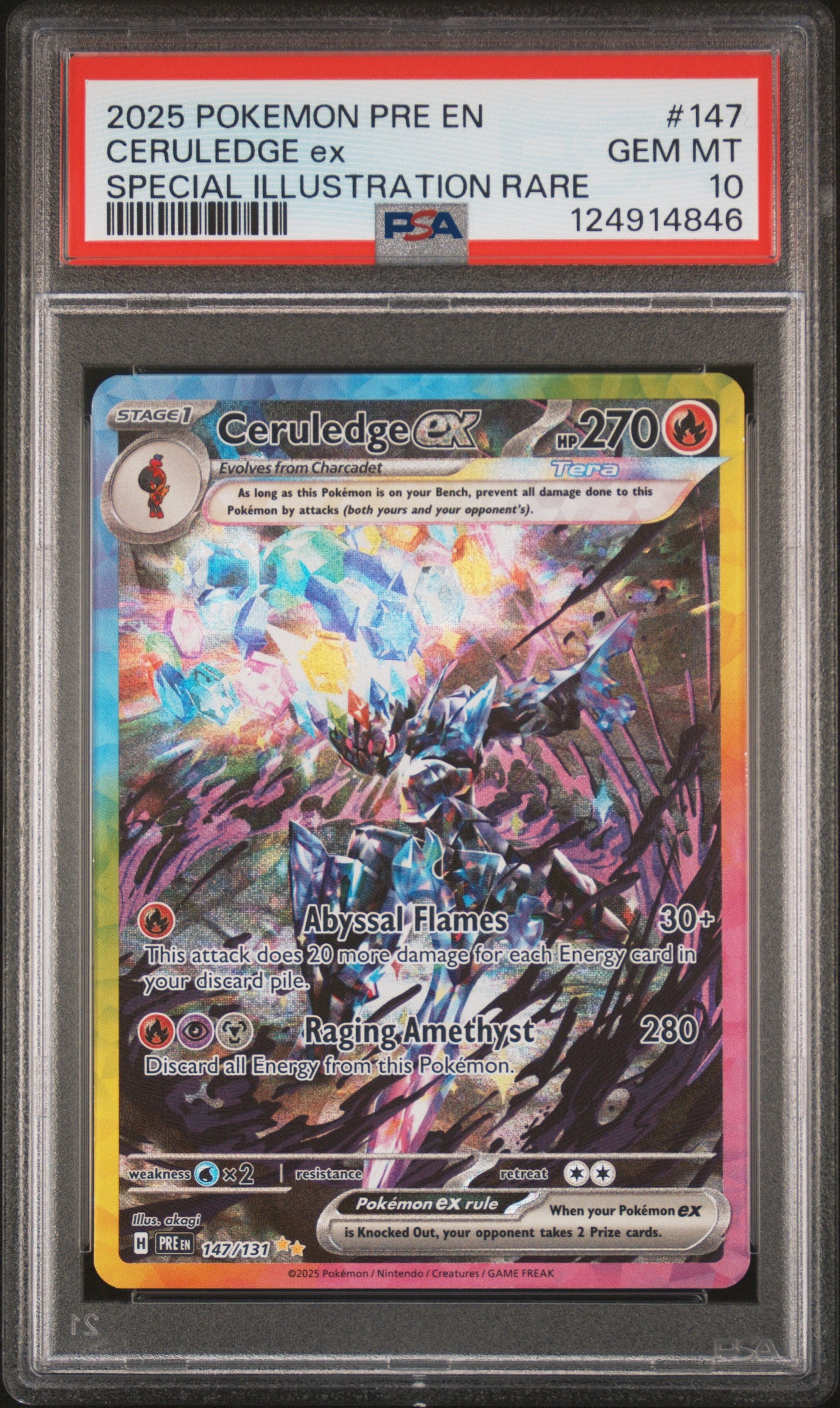 PSA 10 - Ceruledge ex 147/131