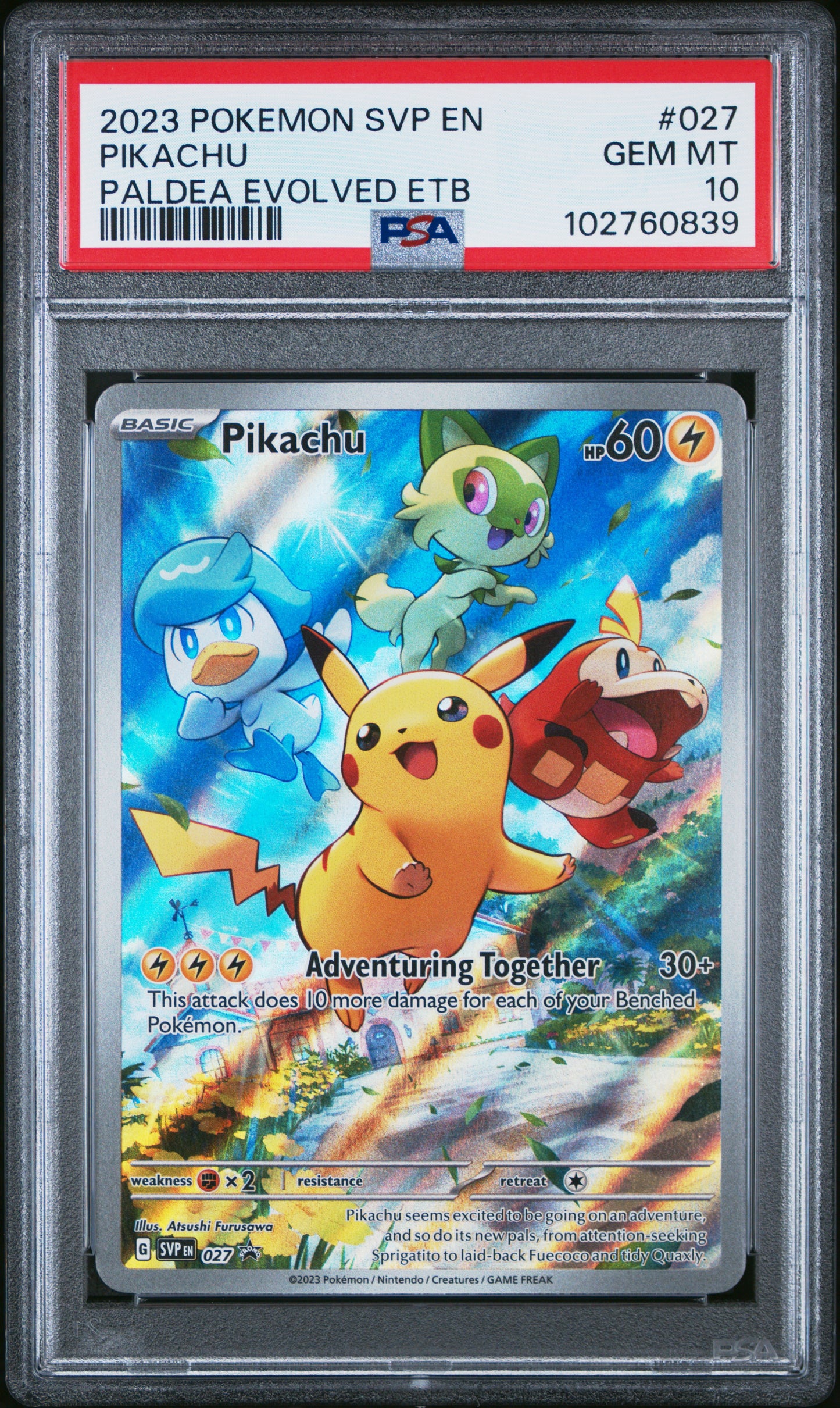PSA 10 - Pikachu #027 - Paldea Evolved ETB Promo (Multiple Copies)