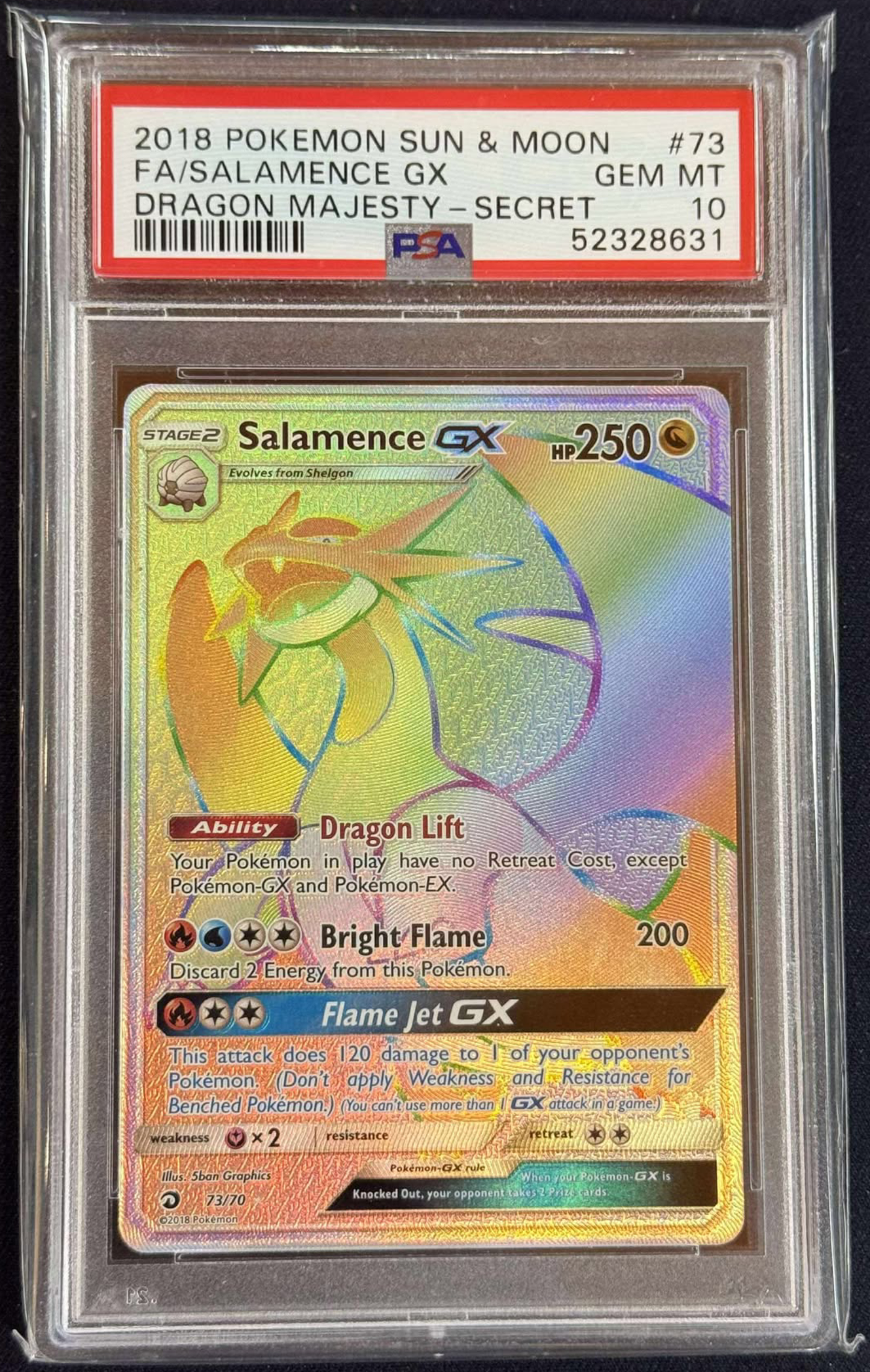 PSA 10 - Salamence GX 73/70