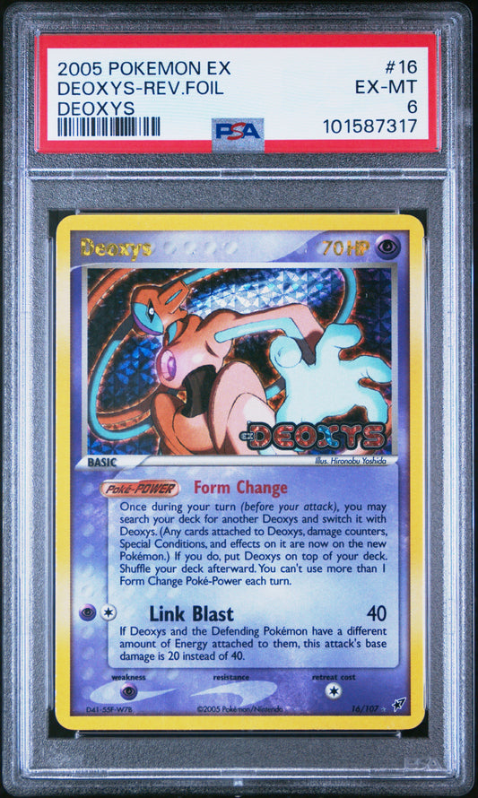 PSA 6 - Deoxys Reverse Holo Stamp - 16/107