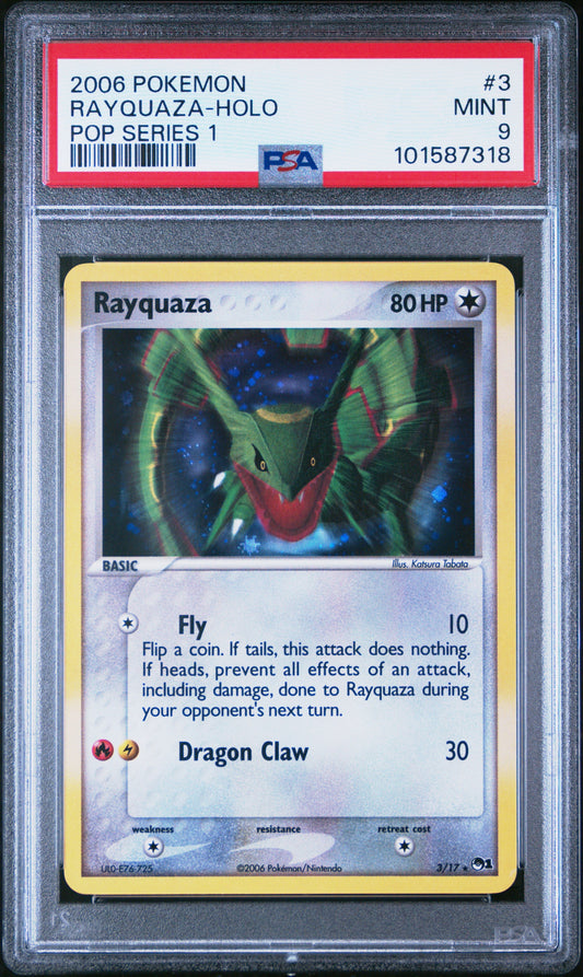 PSA 9 - Rayquaza Pop Series 1 - 3/17