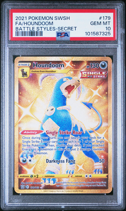 PSA 10 - Houndoom Secret - 179/163