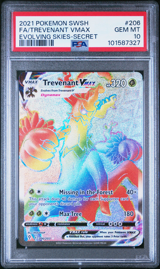 PSA 10 Trevenant VMAX Secret - 206/203