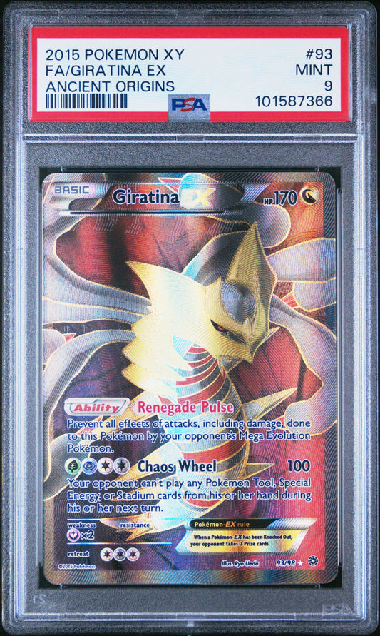 PSA 9 - Giratina EX Full Art - 93/98