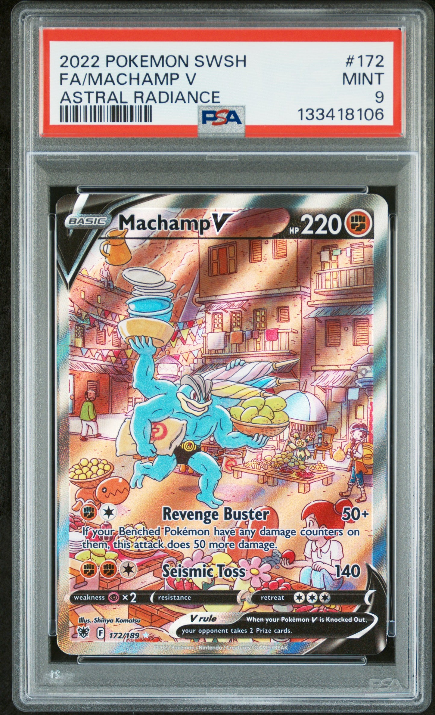 PSA 9 - Machamp V #172