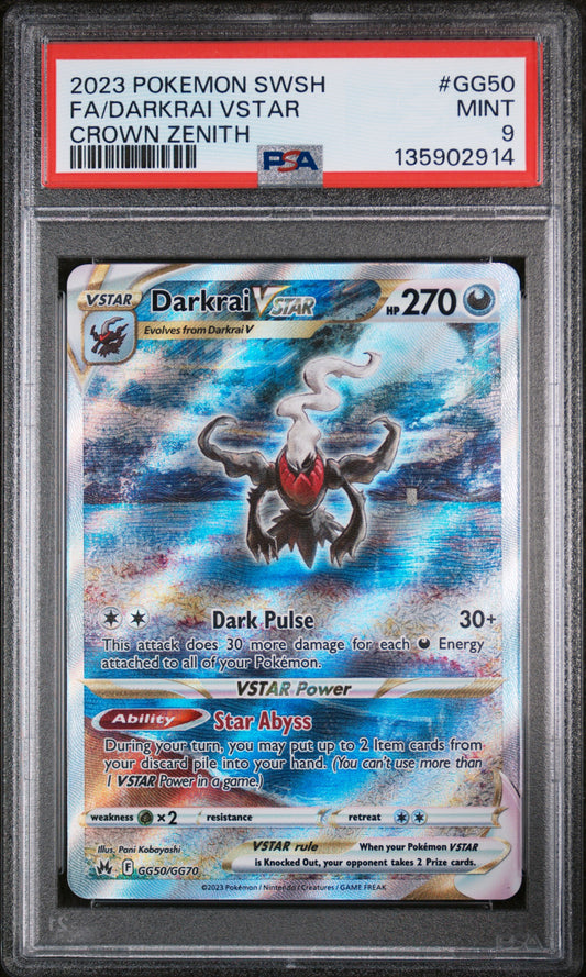 PSA 9 - #GG50 FA/DARKRAI VSTAR