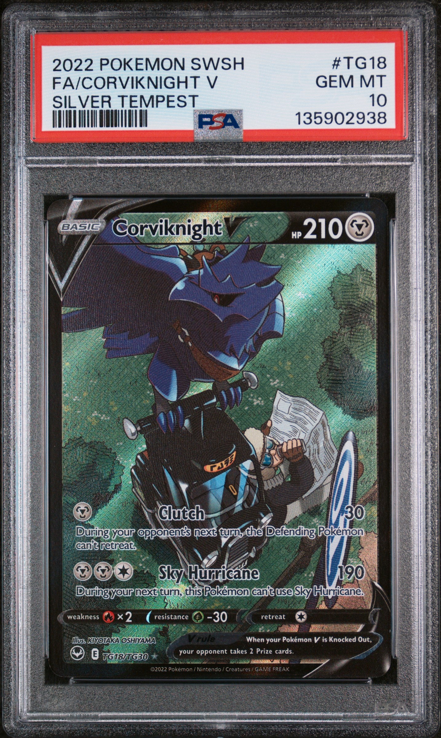 PSA 10 - Corviknight V TG18