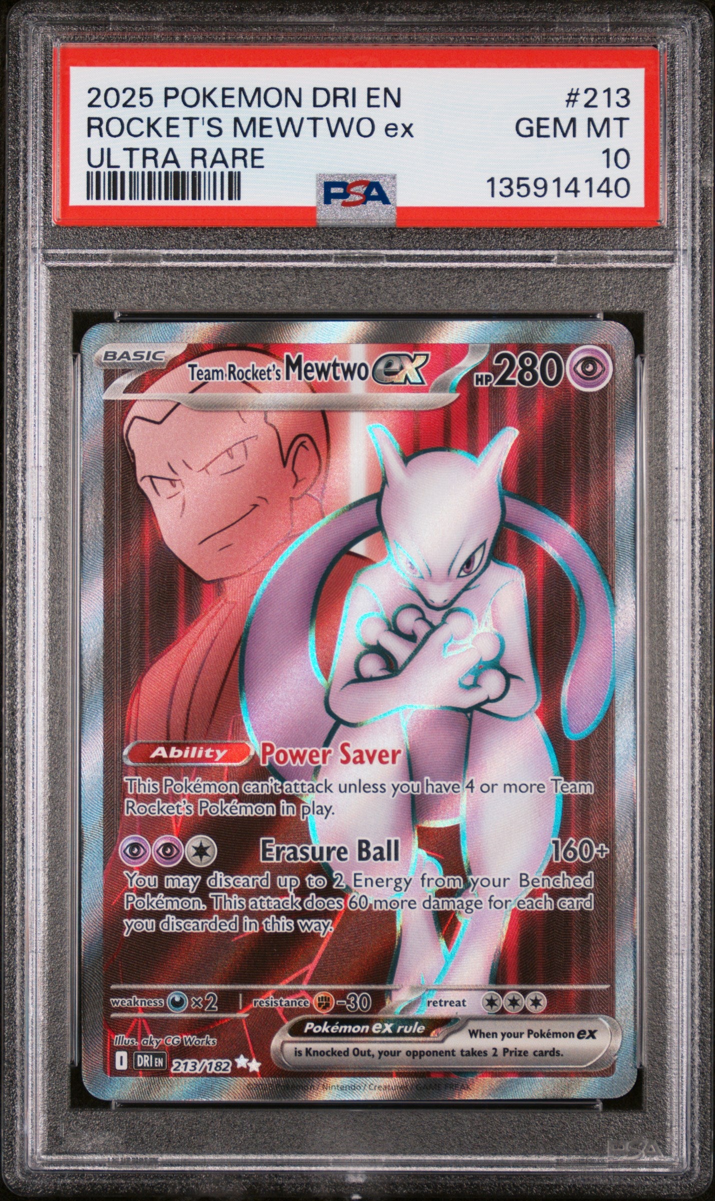 PSA 10 - Team Rocket's Mewtwo ex #213