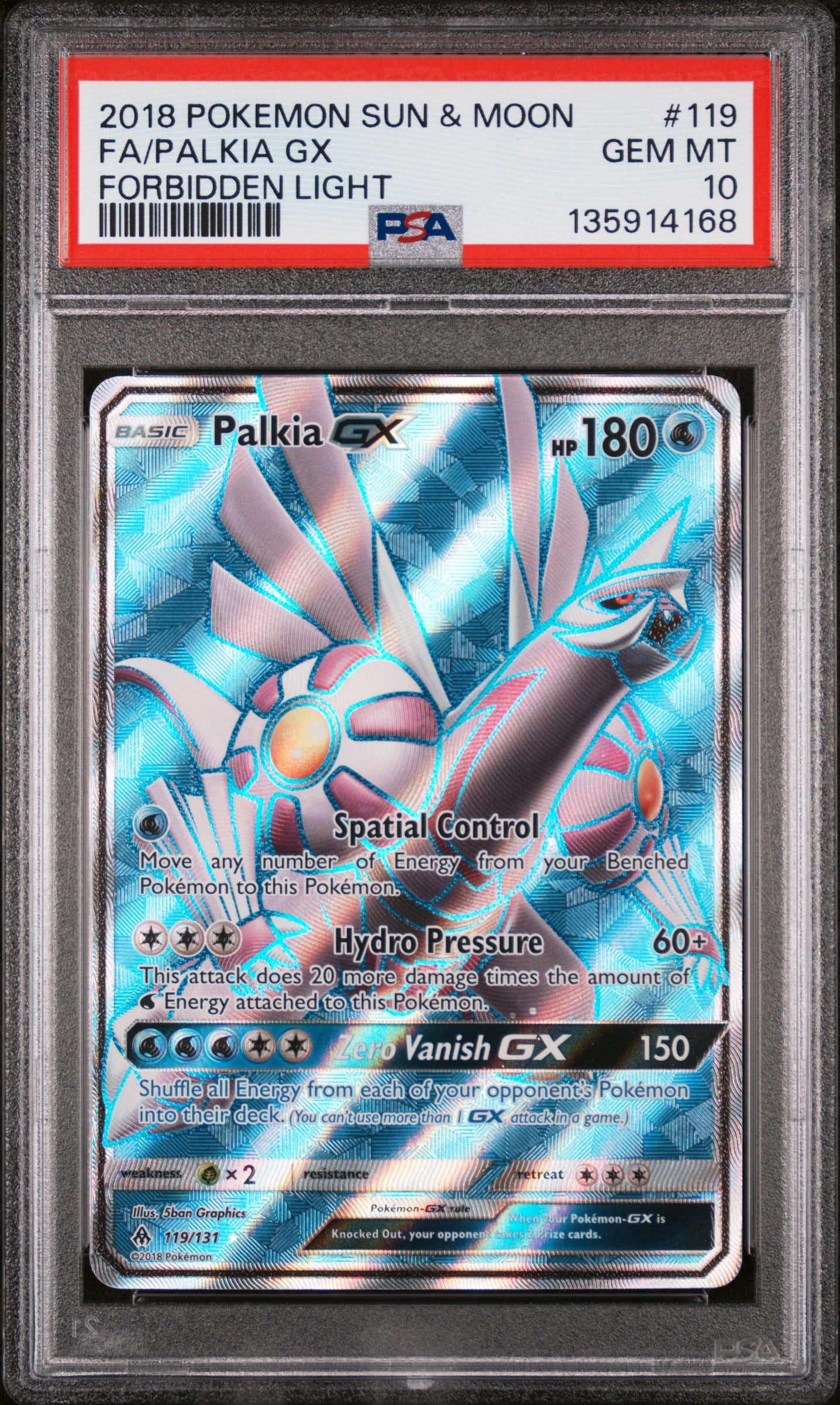PSA 10 - Palkia GX #119