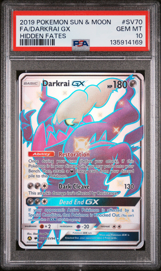 PSA 10 - Darkrai GX #SV70