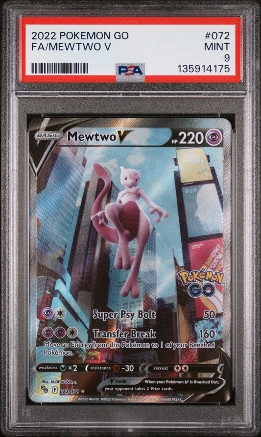 PSA 9 - Mewtwo V #072