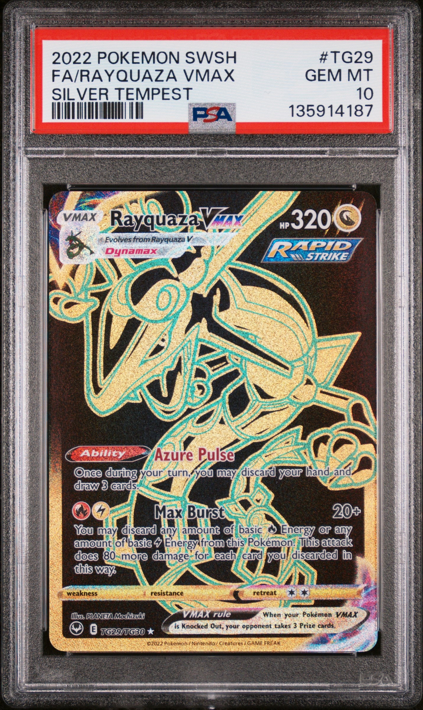 PSA 10 - Rayquaza Vmax TG29